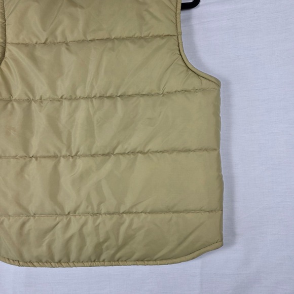 Tyson Vintage Puffer Vest Tan Quilted Snap Front Workwear Mens Sz Medium Cosplay - Picture 13 of 16
